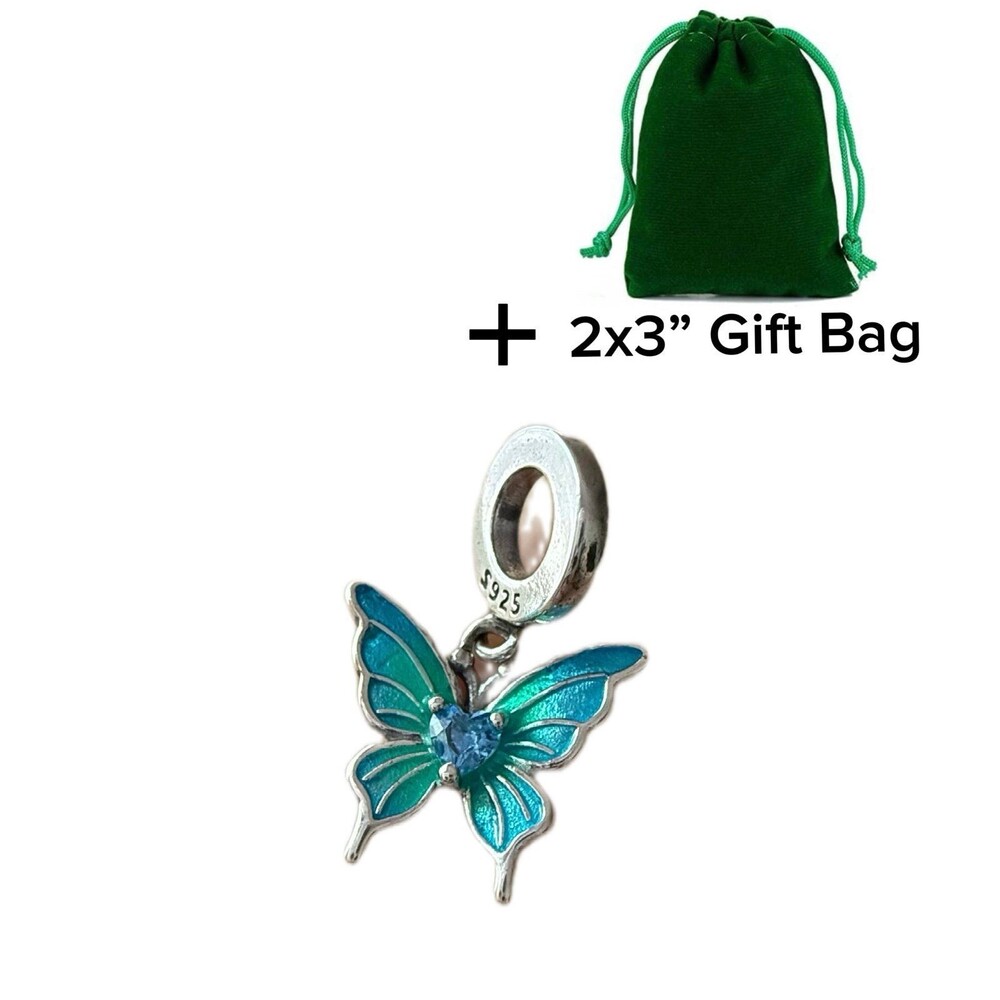 Butterfly Bracelet Charm | + Velvet Gift Bag | 925 Silver